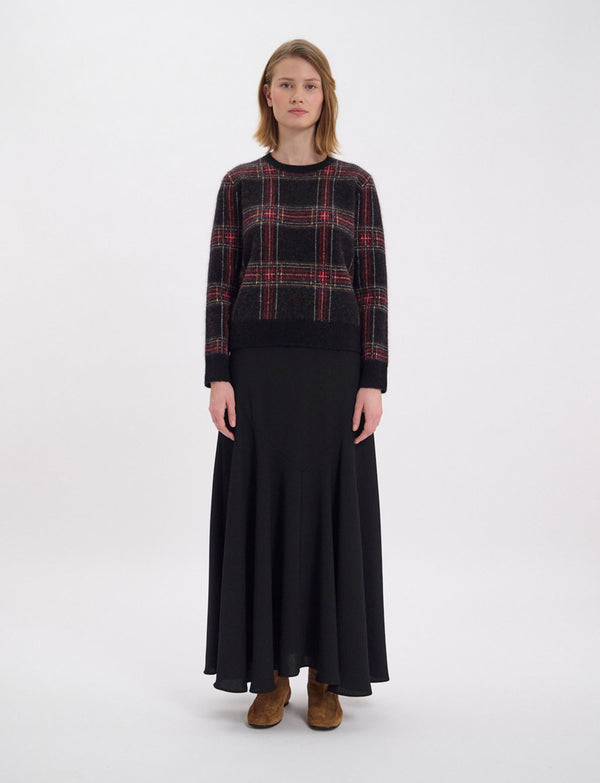 Ines De La Fressange Pull Ulysse Motif Jacquard Noir