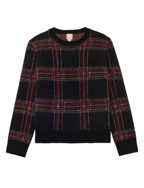 ines de la fressange Pull Ulysse motif jacquard noir