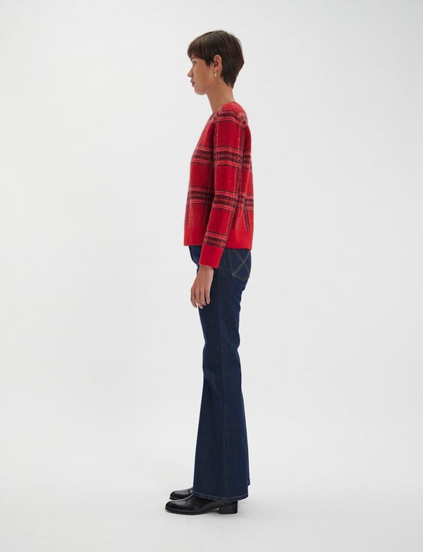 Ines De La Fressange Pull Ulysse Motif Jacquard Rouge