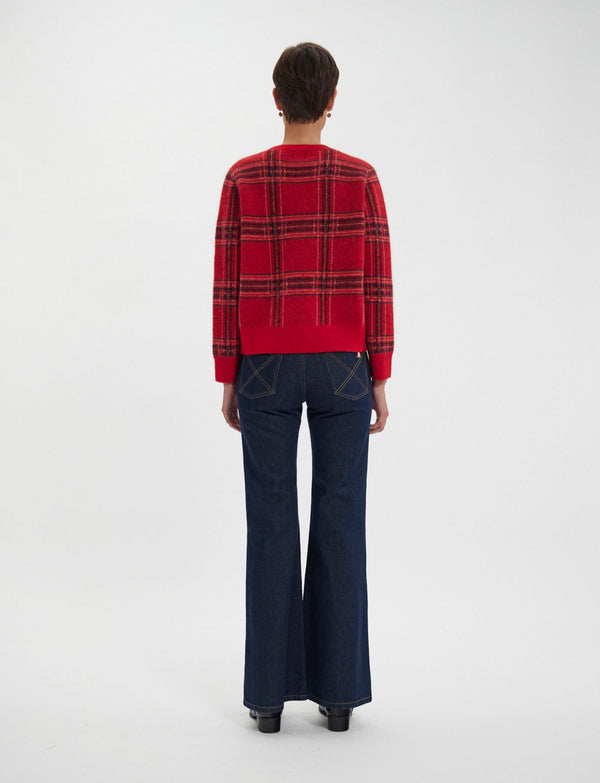 Ines De La Fressange Pull Ulysse Motif Jacquard Rouge