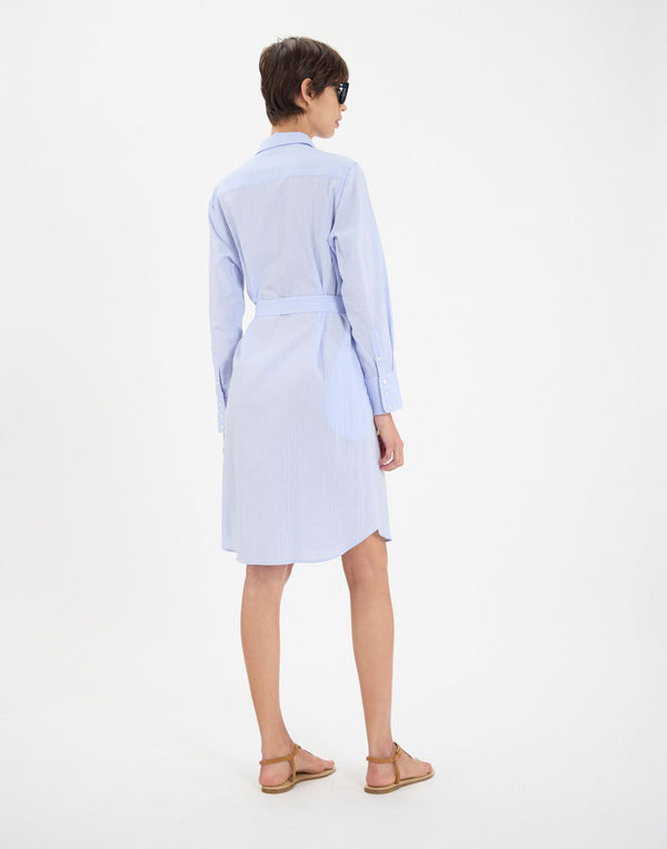 Ines De La Fressange Robe Amour En Coton Bleu Clair