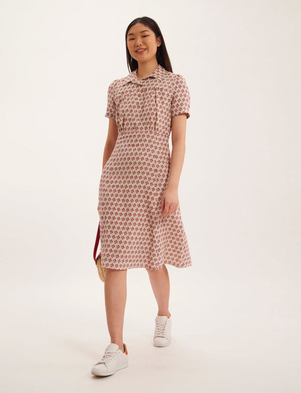 Ines De La Fressange Robe Angèle En Lin Imprimé Indien