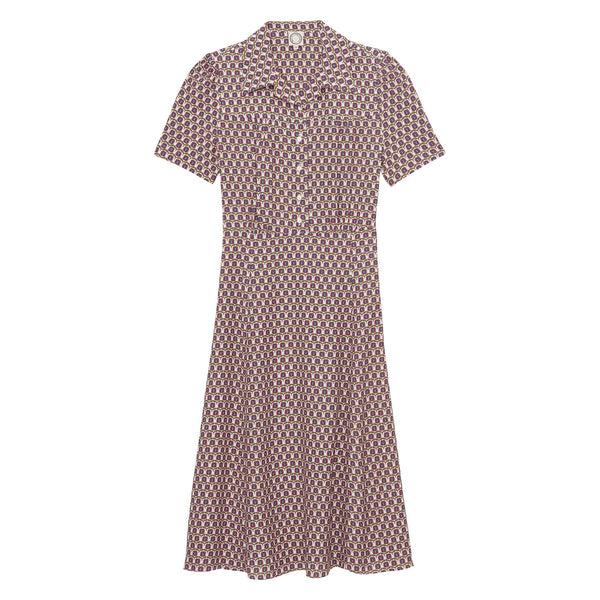 ines de la fressange Robe Angèle motif feuille de chêne