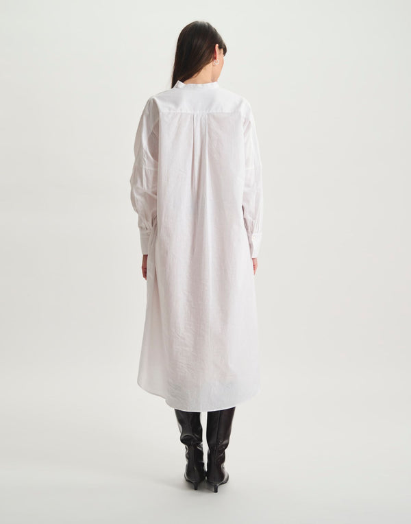 Ines De La Fressange Robe Boy En Lin Mélangé Blanche