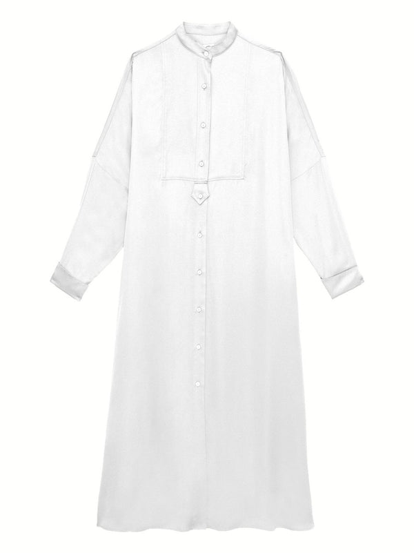 ines de la fressange Robe Boy en lin mélangé blanche