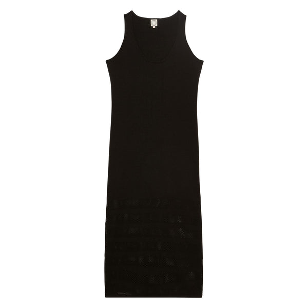 ines de la fressange Robe Casilda en lin noire à rayures