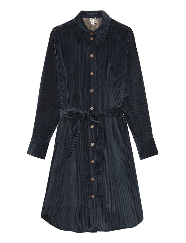 ines de la fressange Robe chemise Amour bleu velours