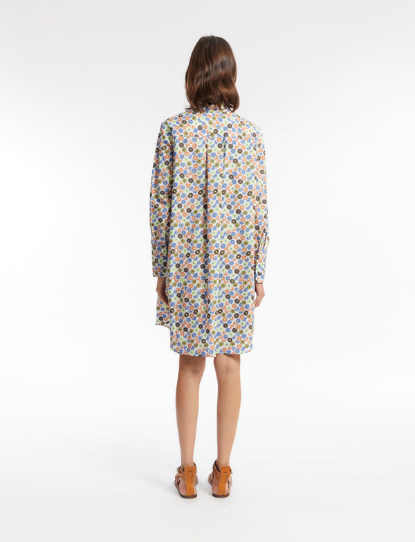 Ines De La Fressange Robe Chemise Martina à Fleurs Coton
