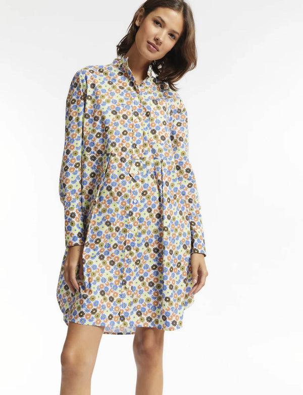 Ines De La Fressange Robe Chemise Martina à Fleurs Coton