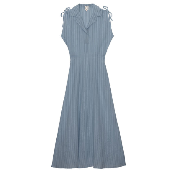 ines de la fressange Robe cintrée Violine en coton bleue