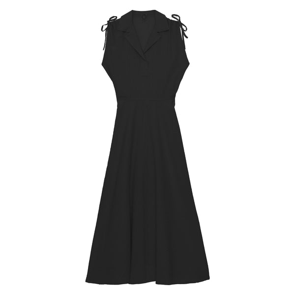 ines de la fressange Robe cintrée Violine en lin noire