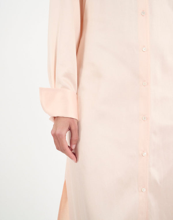 Ines De La Fressange Robe Douglas En Lin Et Viscose Rose Pâle