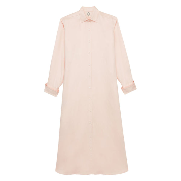ines de la fressange Robe Douglas en lin et viscose rose pâle