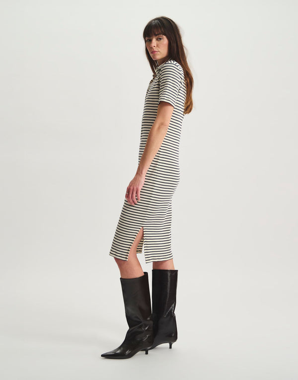 Ines De La Fressange Robe Romane En Coton Bio Marine
