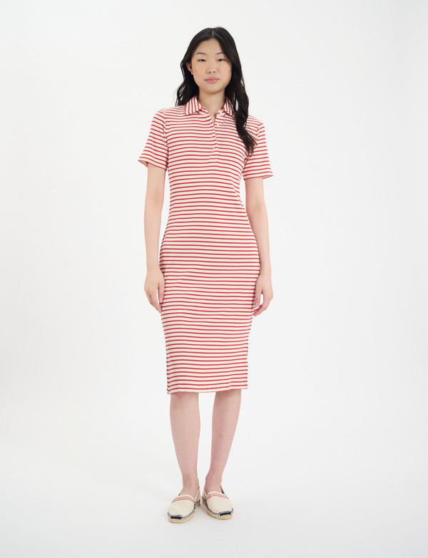 Ines De La Fressange Robe Romane En Coton Bio Rouge