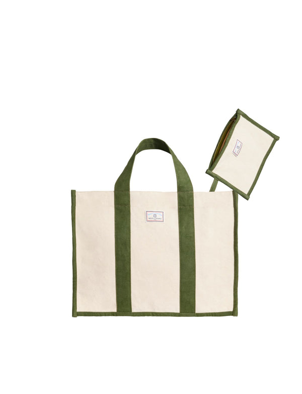 Ines De La Fressange Sac Cabas Alicia Kaki Taille M