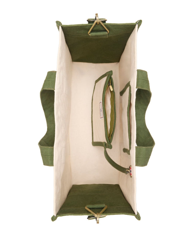 Ines De La Fressange Sac Cabas Alicia Kaki Taille M