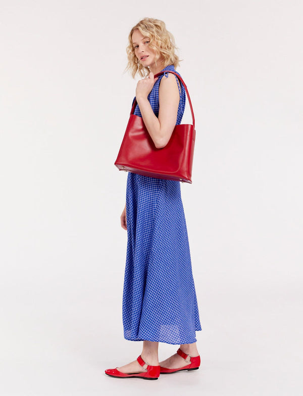 Ines De La Fressange Sac Cabas Cuir Léonore Grand Format