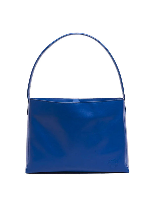 ines de la fressange Sac cabas cuir Léonore grand format bleu cobalt