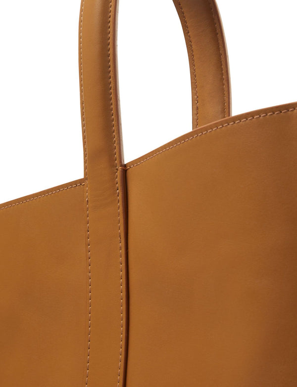 Ines De La Fressange Sac Cabas Cuir Léonore Petit Format Camel