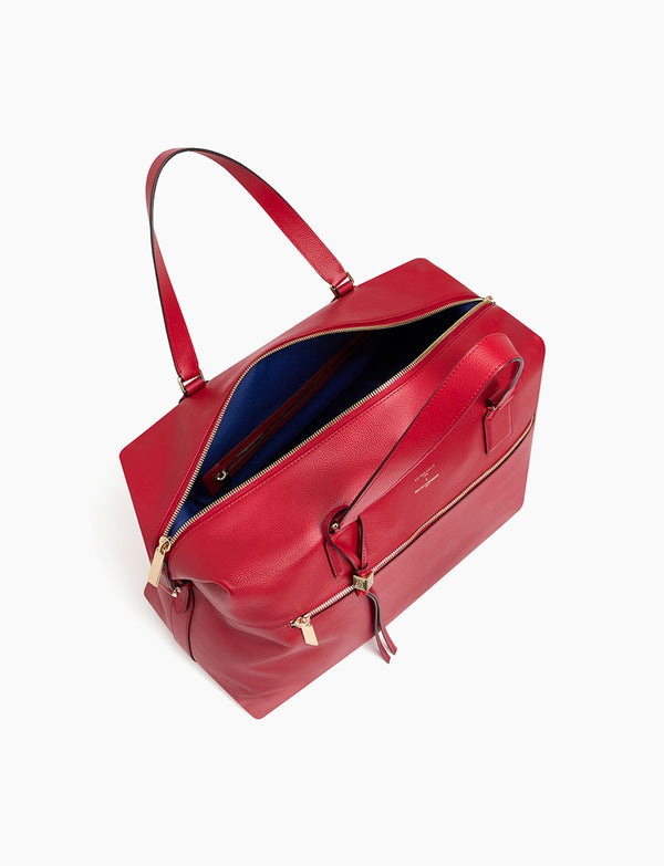 Ines De La Fressange Sac De Voyage 24h Rouge Ines X Le Tanneur