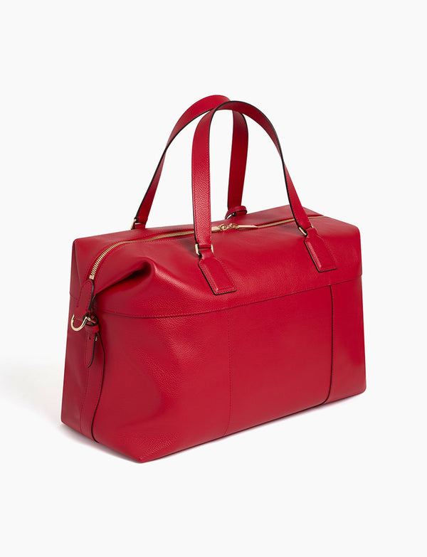 Ines De La Fressange Sac De Voyage 24h Rouge Ines X Le Tanneur