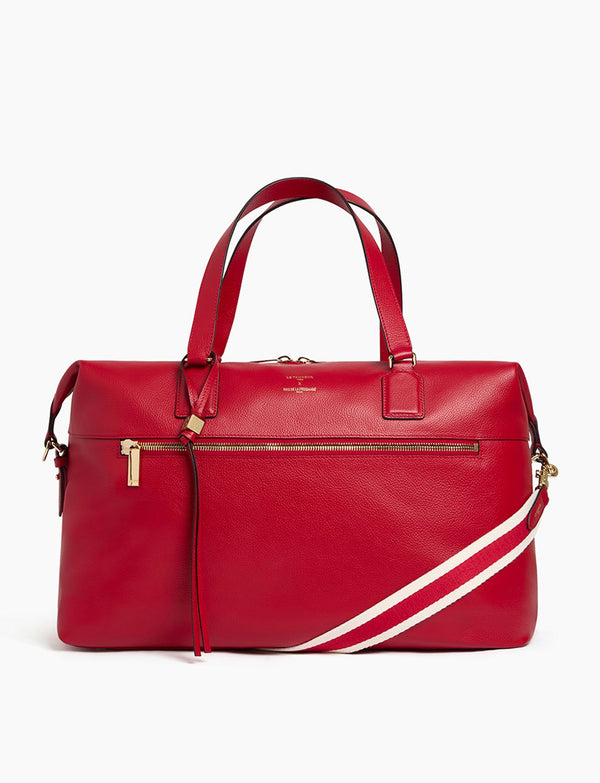 ines de la fressange Sac de voyage 24h rouge Ines x Le Tanneur
