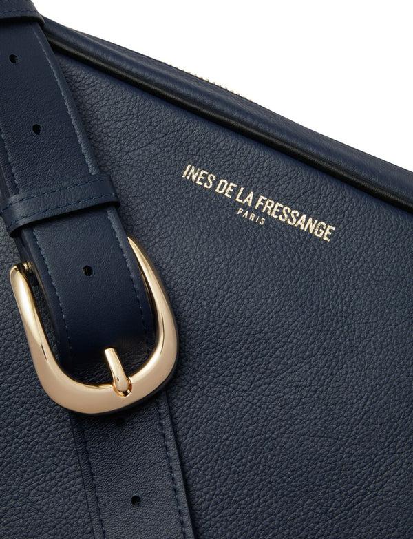 Ines De La Fressange Sac Marcia Grand Modèle Marine Piping Noir