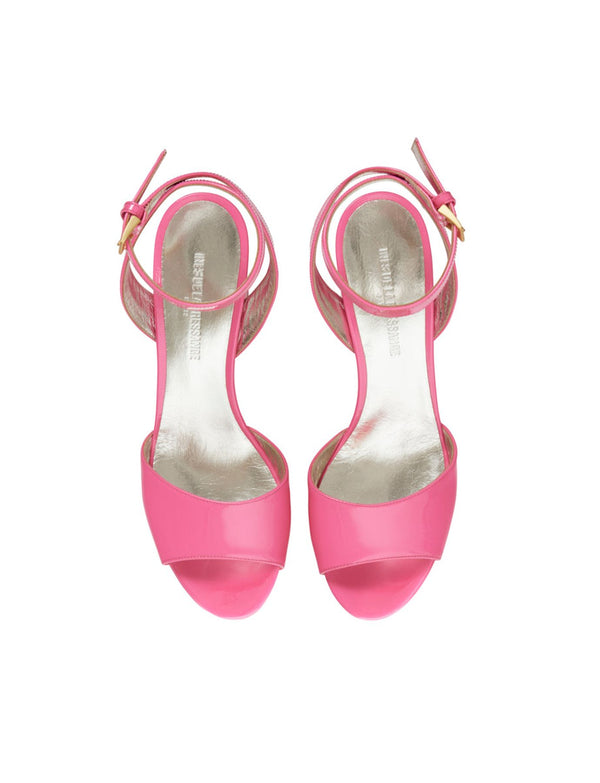 Ines De La Fressange Sandale à Plateforme Rose Vernis