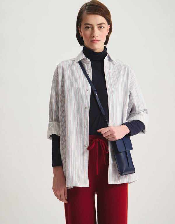 Ines De La Fressange Smartphone Bag Léonore Bleu Nuit