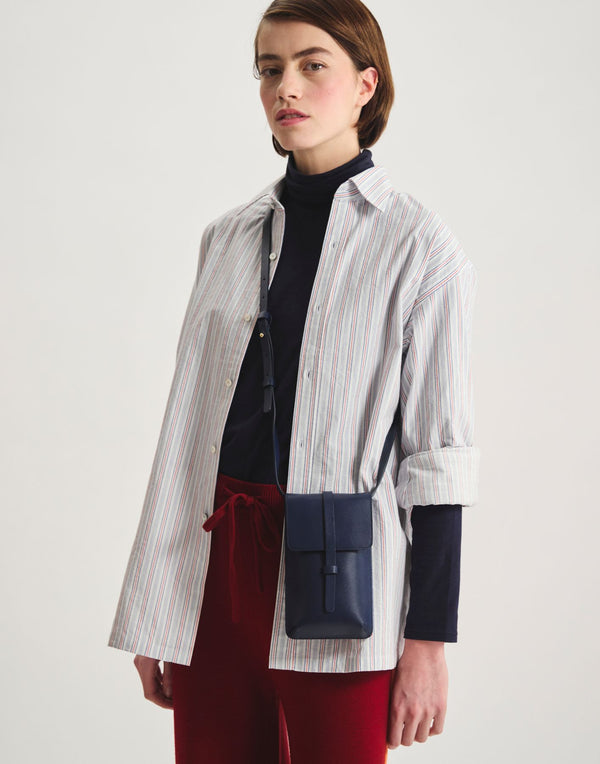 Ines De La Fressange Smartphone Bag Léonore Bleu Nuit