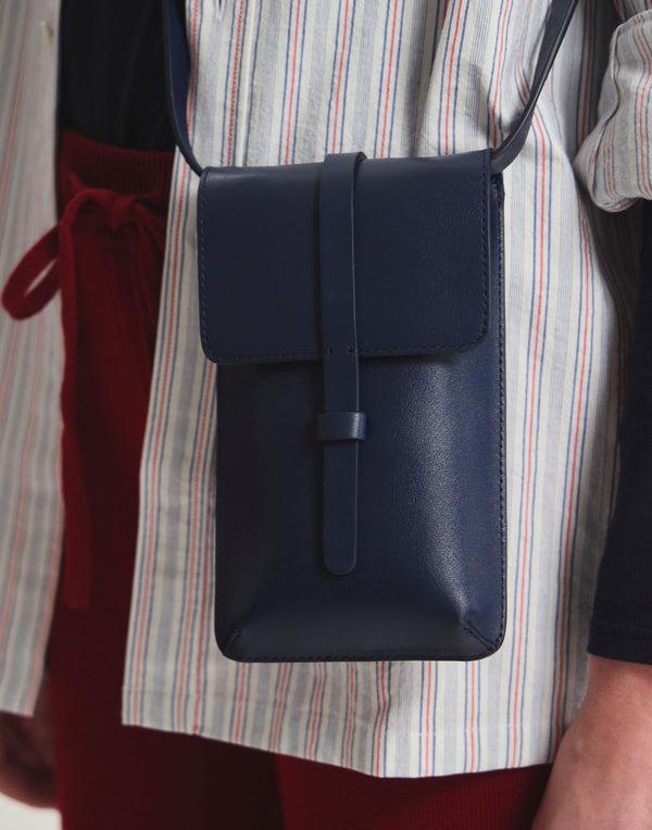 Ines De La Fressange Smartphone Bag Léonore Bleu Nuit