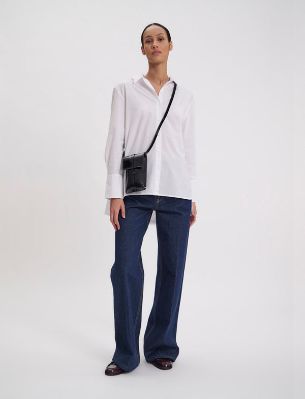 Ines De La Fressange Smartphone Bag Léonore Cuir Glacé Noir