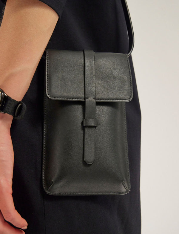 Ines De La Fressange Smartphone Bag Léonore Cuir Noir