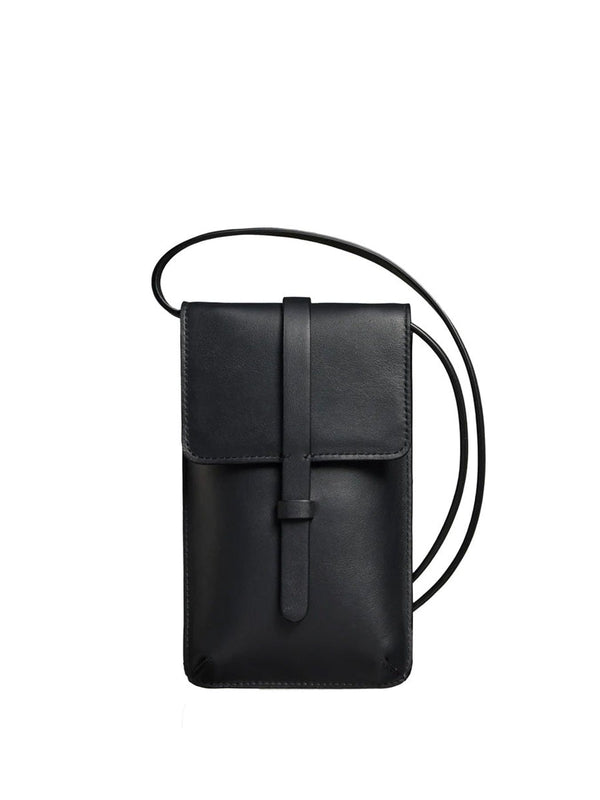 ines de la fressange Smartphone Bag Léonore cuir noir