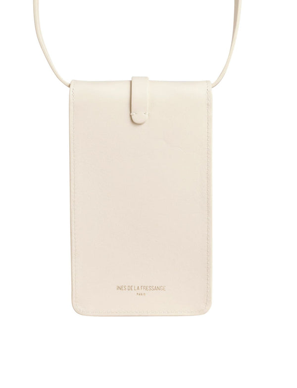 Ines De La Fressange Smartphone Bag Léonore Cuir Sable