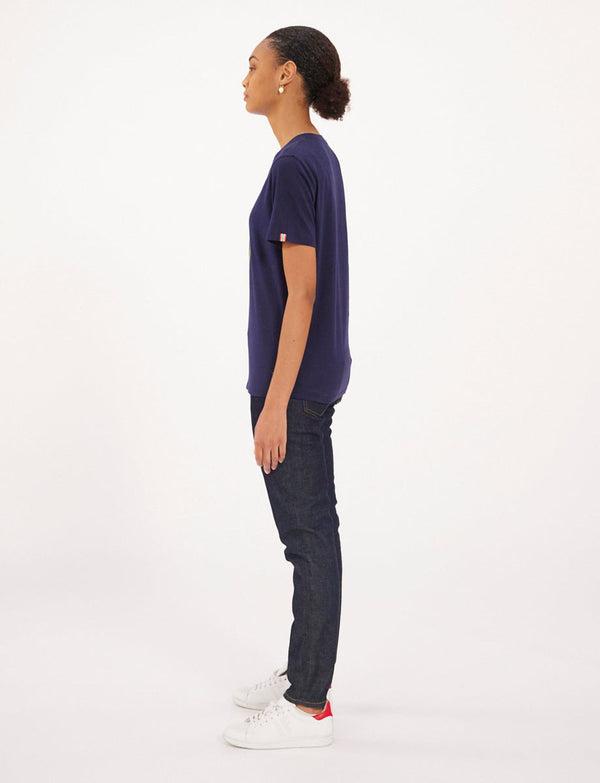 Ines De La Fressange T-shirt Aurore Bleu Marine/jaune