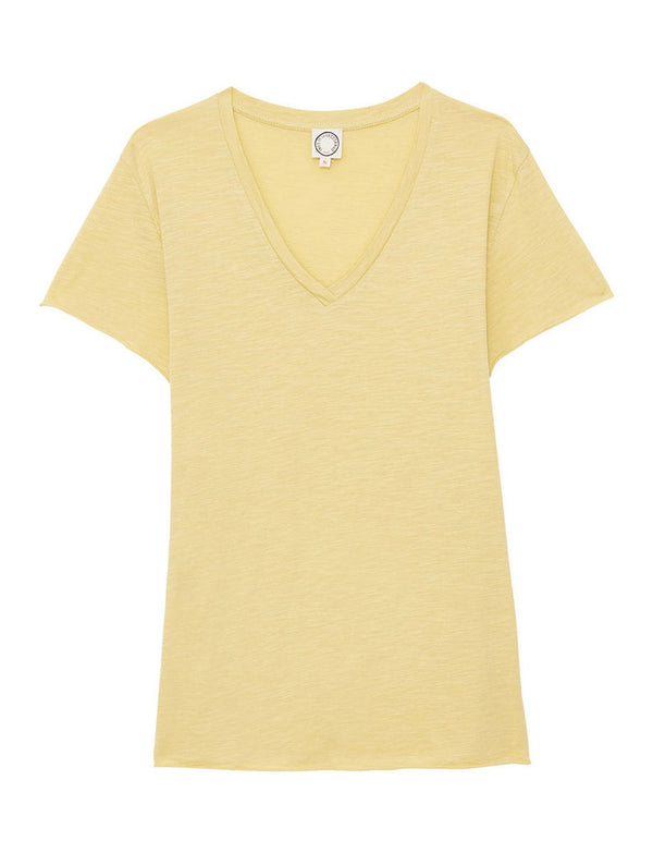 ines de la fressange Tee shirt Katalina col V citron