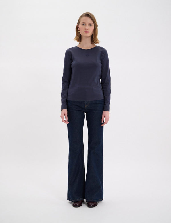 Ines De La Fressange Tee Shirt Manches Longues Cindy Marine