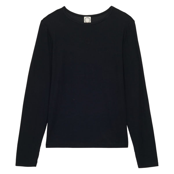 ines de la fressange Tee shirt manches longues Cindy noir