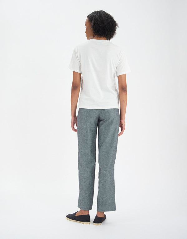 Ines De La Fressange Top Maxence Blanc En Coton Bio Imprimé Rouge