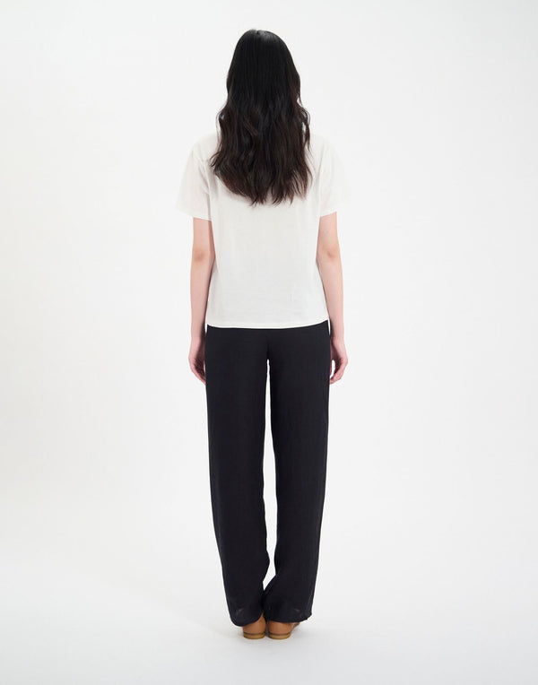 Ines De La Fressange Top Maxence Blanc En Coton Bio Imprimé Vert