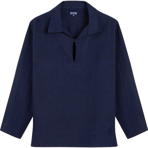 ines de la fressange Vareuse unisexe Ines x Vilebrequin en lin couleur Navy