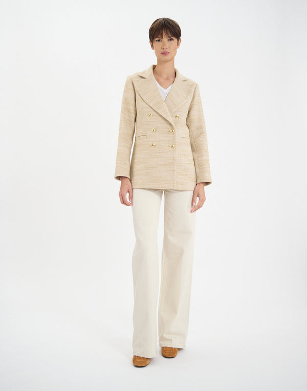 Ines De La Fressange Veste Bart En Coton Mélangé Sable