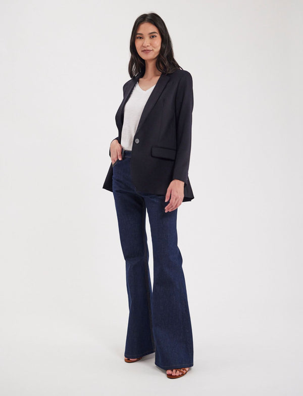 Ines De La Fressange Veste Bruna Bleue Foncée En Laine