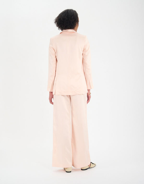 Ines De La Fressange Veste Bruna En Lin Et Viscose Rose Pâle