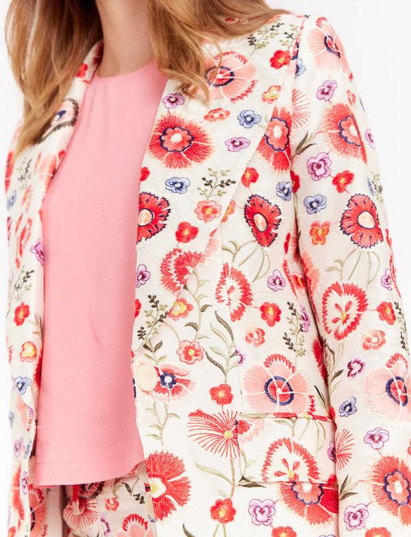 Ines De La Fressange Veste Colombe Brodée Multicolore