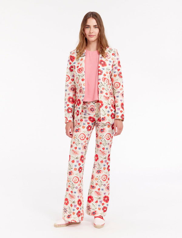 Ines De La Fressange Veste Colombe Brodée Multicolore