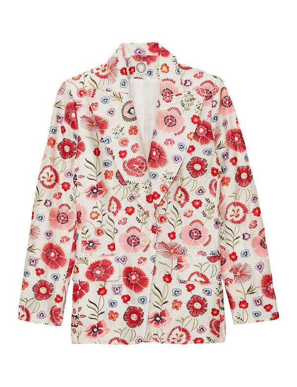 ines de la fressange Veste Colombe brodée multicolore