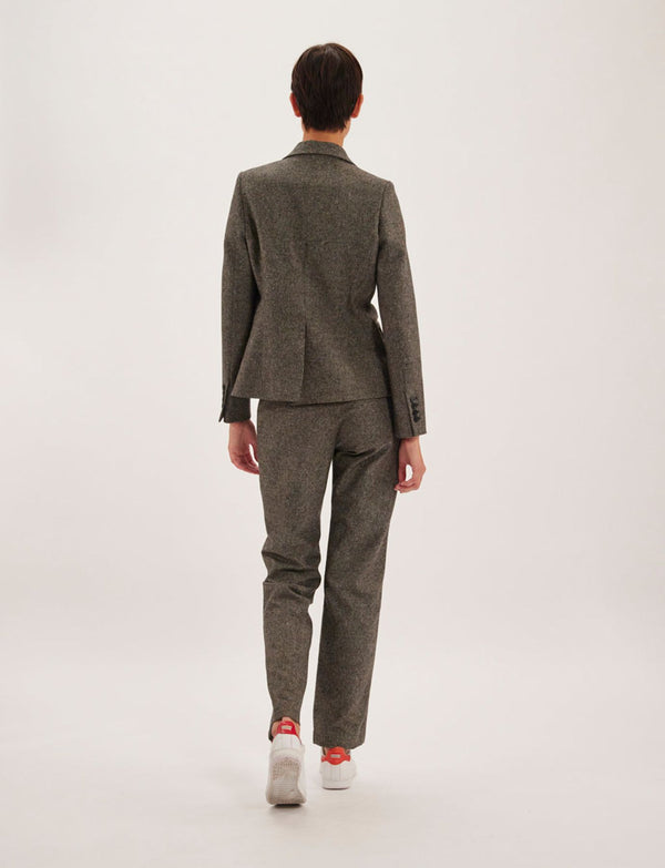 Ines De La Fressange Veste Nicoletta En Laine Mélangée Grise